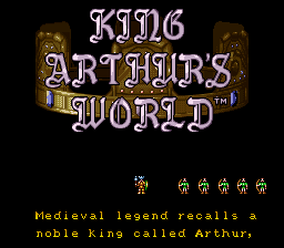 King Arthur's World (Europe) Title Screen